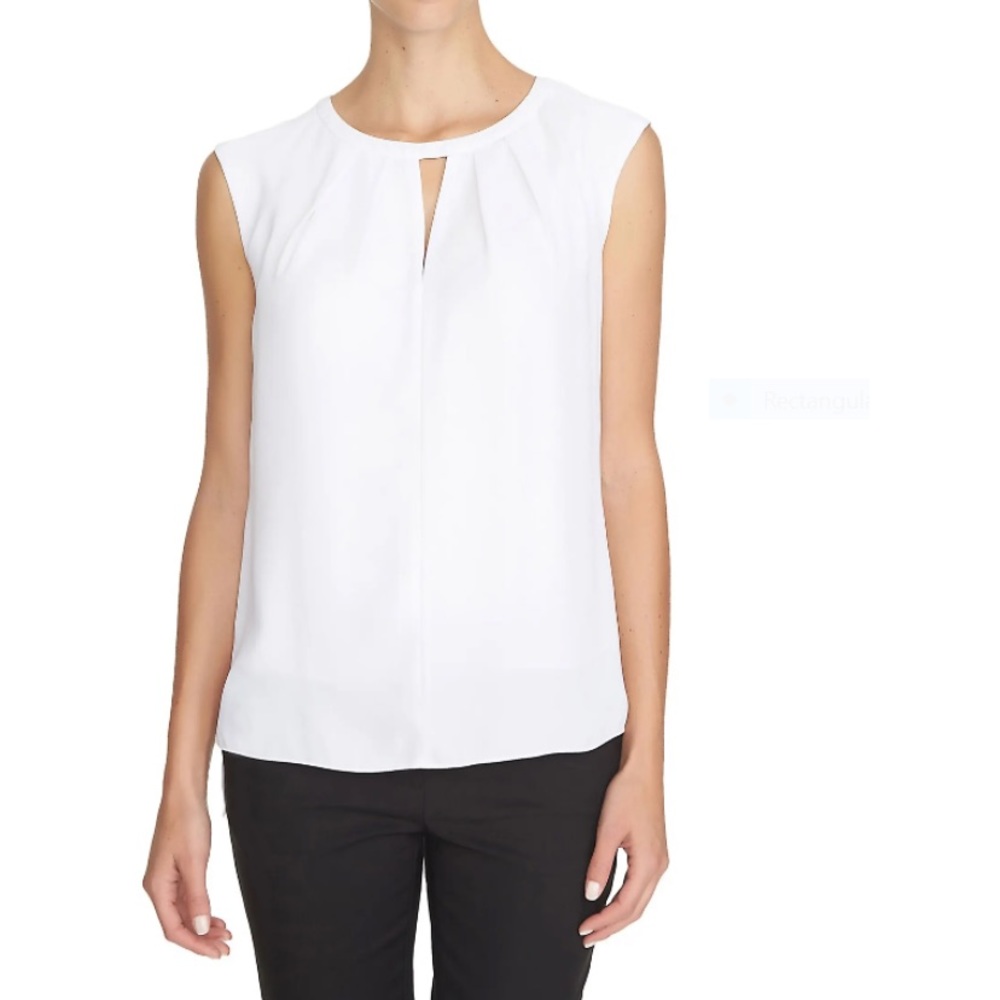 CeCe Cutout Crepe Blouse